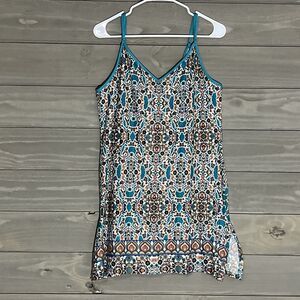 In Bloom By Jonquil Chemise Gown Womens L Soft Mosaic Tile Print Nightie